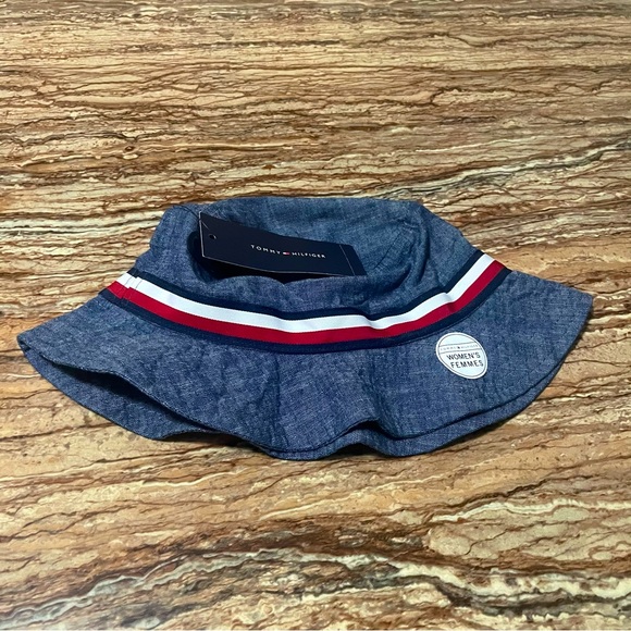 Tommy Hilfiger Denim Chambray Stripe Bucket Hat NWT main image 4